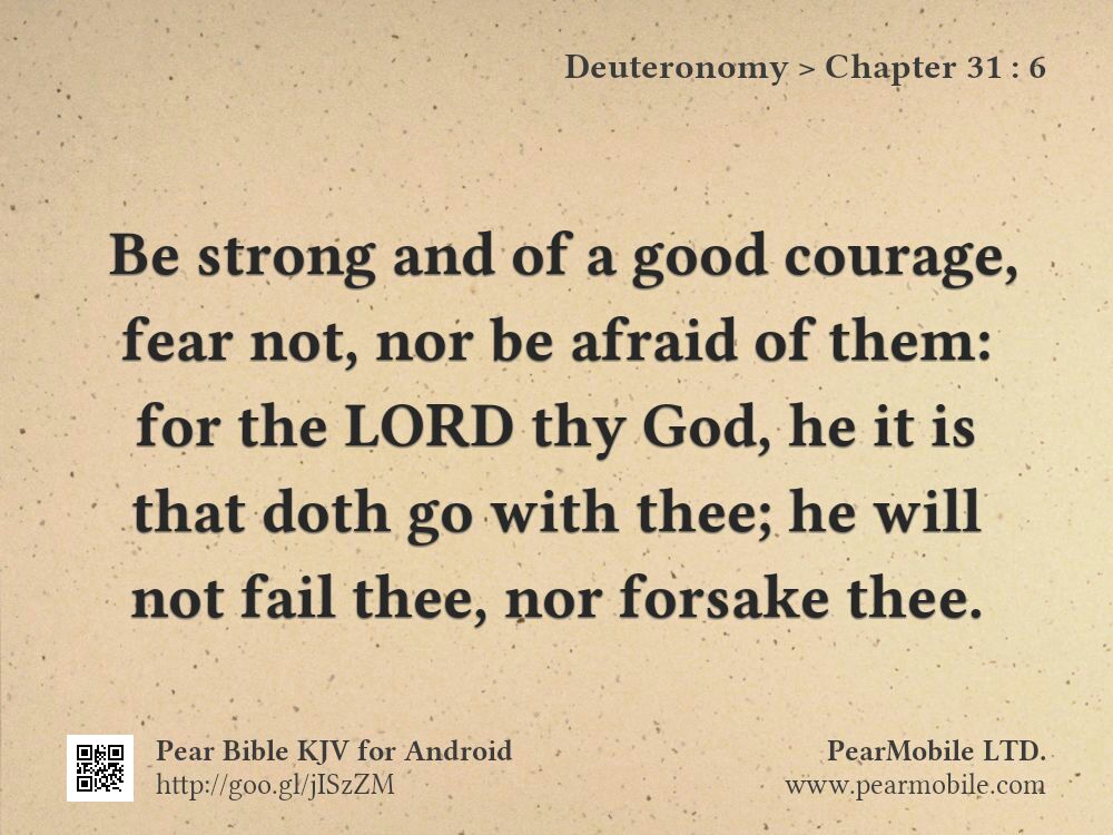 Deuteronomy, Chapter 31:6